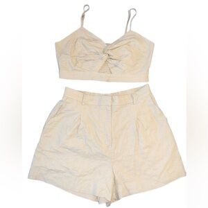 House of Harlow 1960 2-piece Set Natural color Linen Blend Size Large